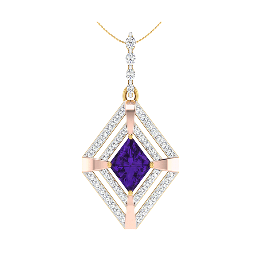 Gilded Spark Diamond Pendant