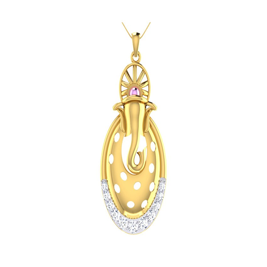 Elegant Ganesh Diamond Pendant