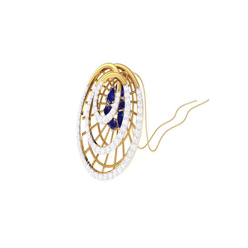 Diamond MoonWave Pendant
