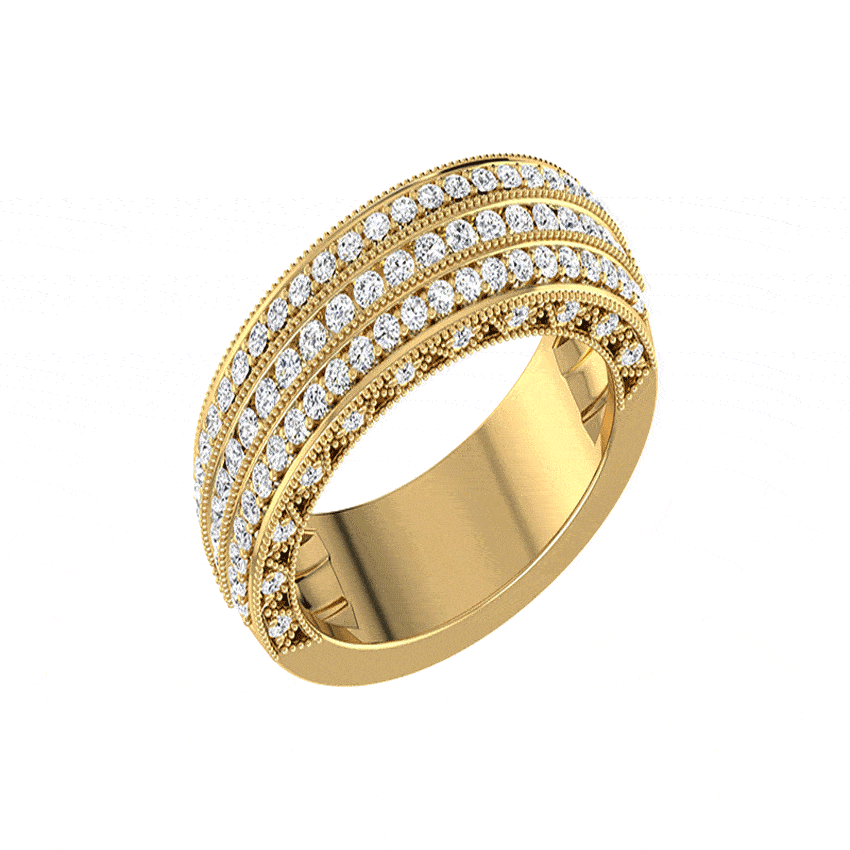 Harmonic Spark Diamond Band Ring