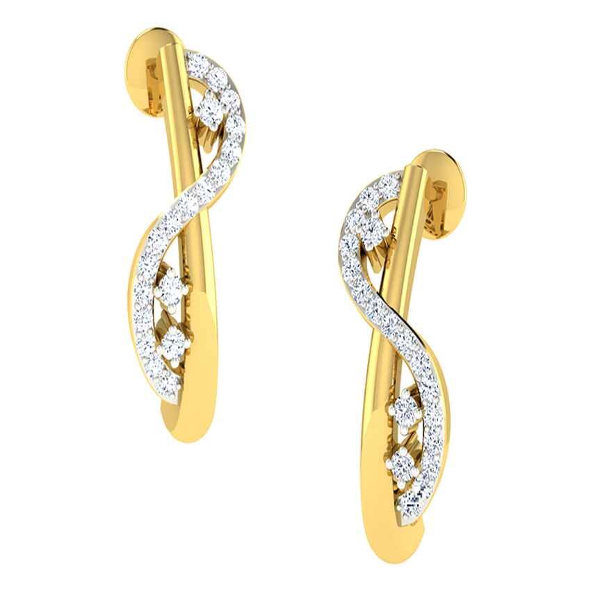 Diamond Buoyant Hoop Earrings