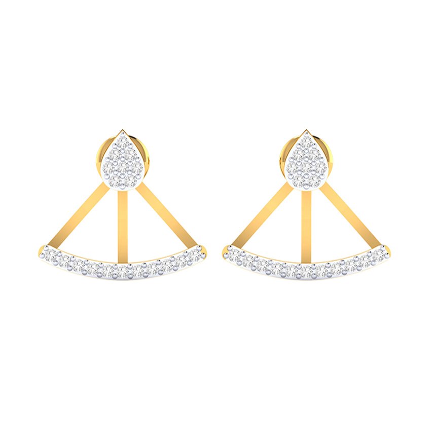 Frosted Radiance Diamond Earrings Tops