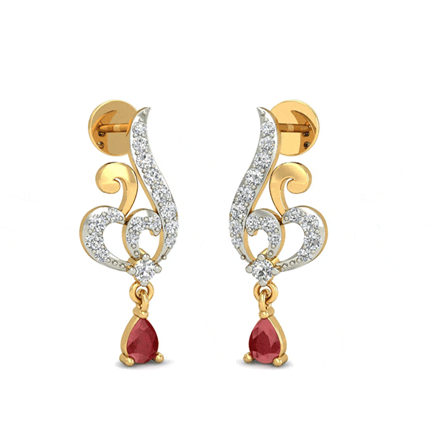 Seraphic Diamond Gem Aura Earrings