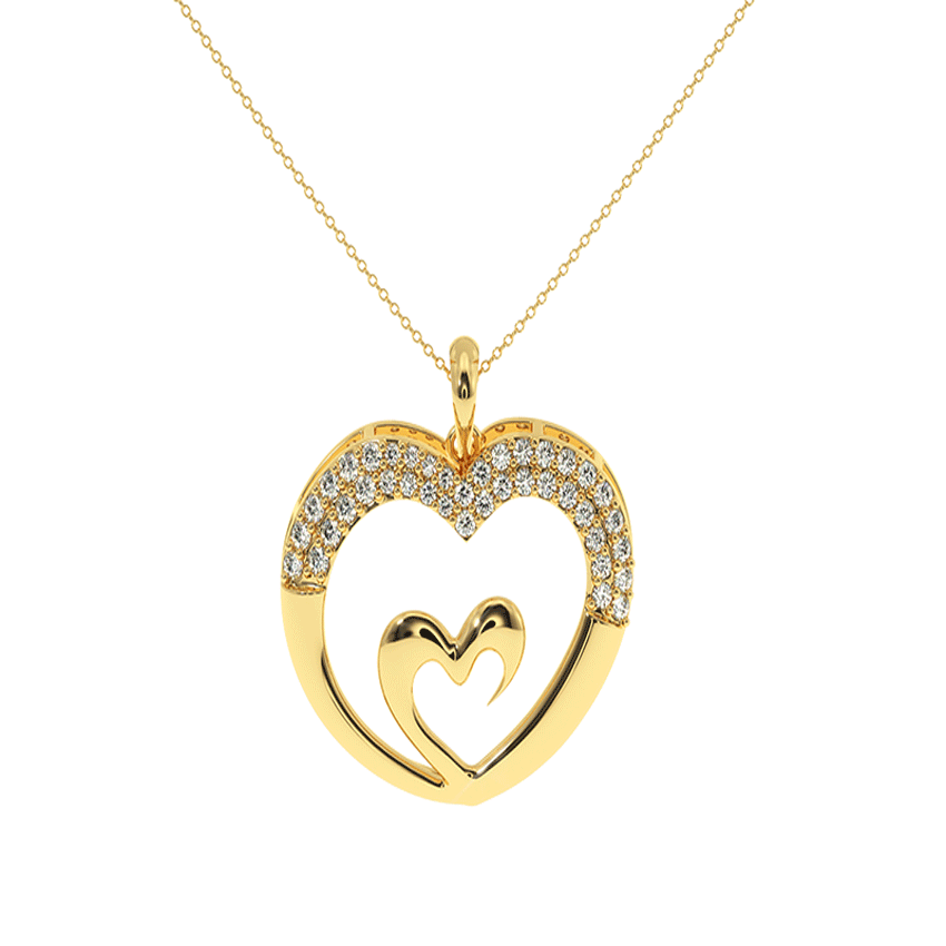 Passionate Embrace Diamond Love Pendant