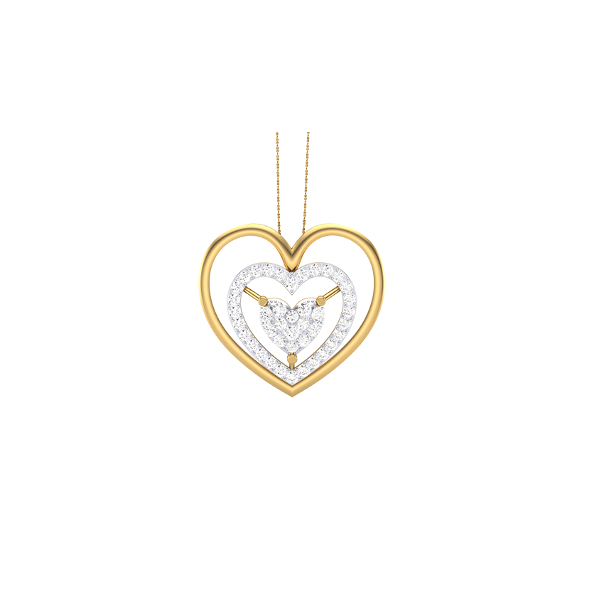 Ornate Flare Diamond Pendant