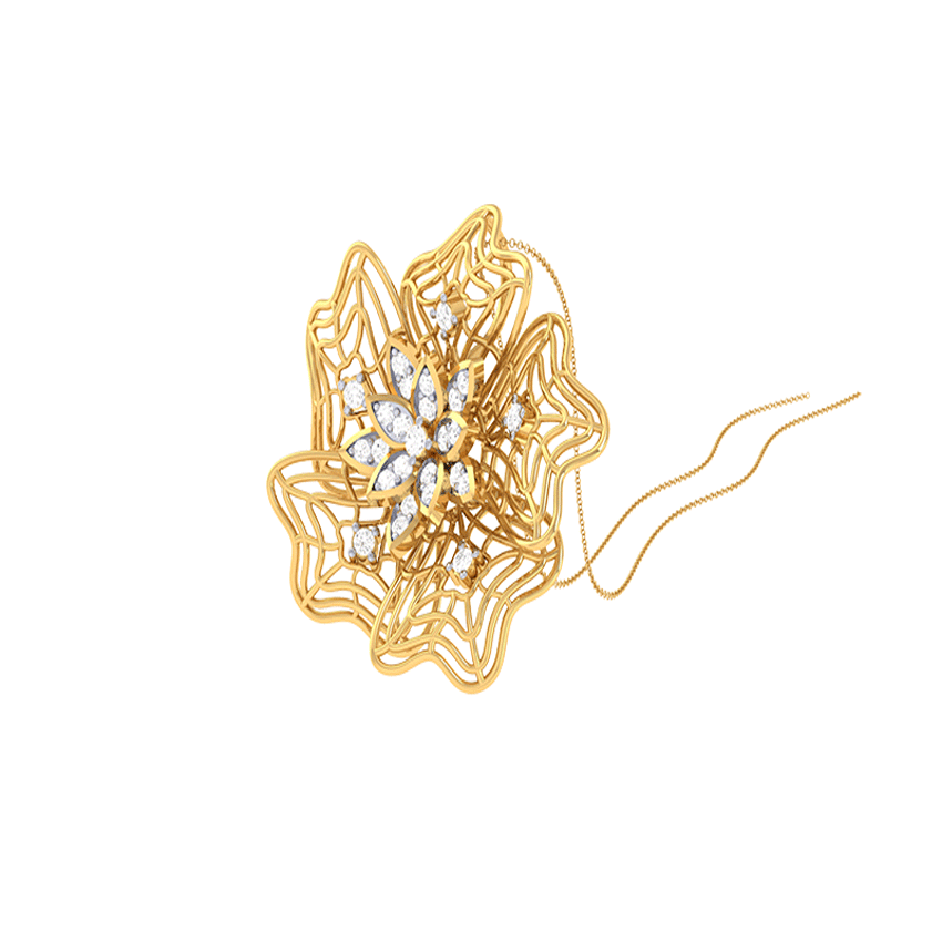 Diamond HaloTwist Pendant