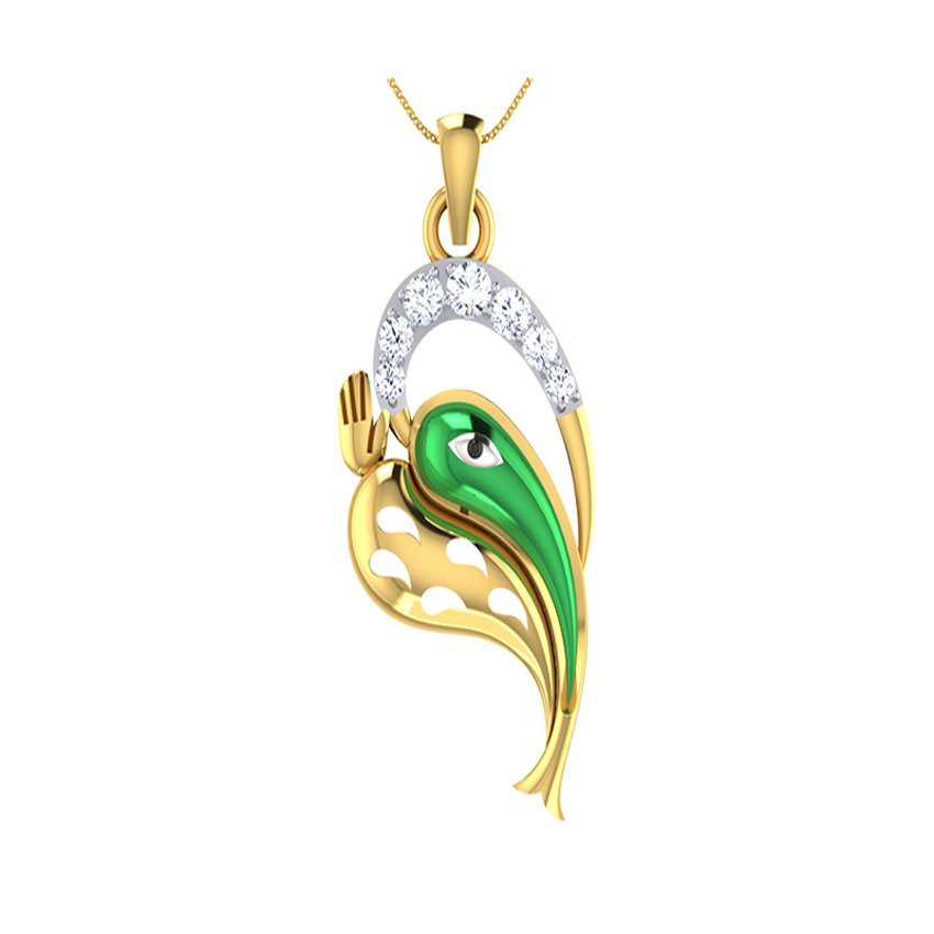 Charming Ganesh Diamond Pendant