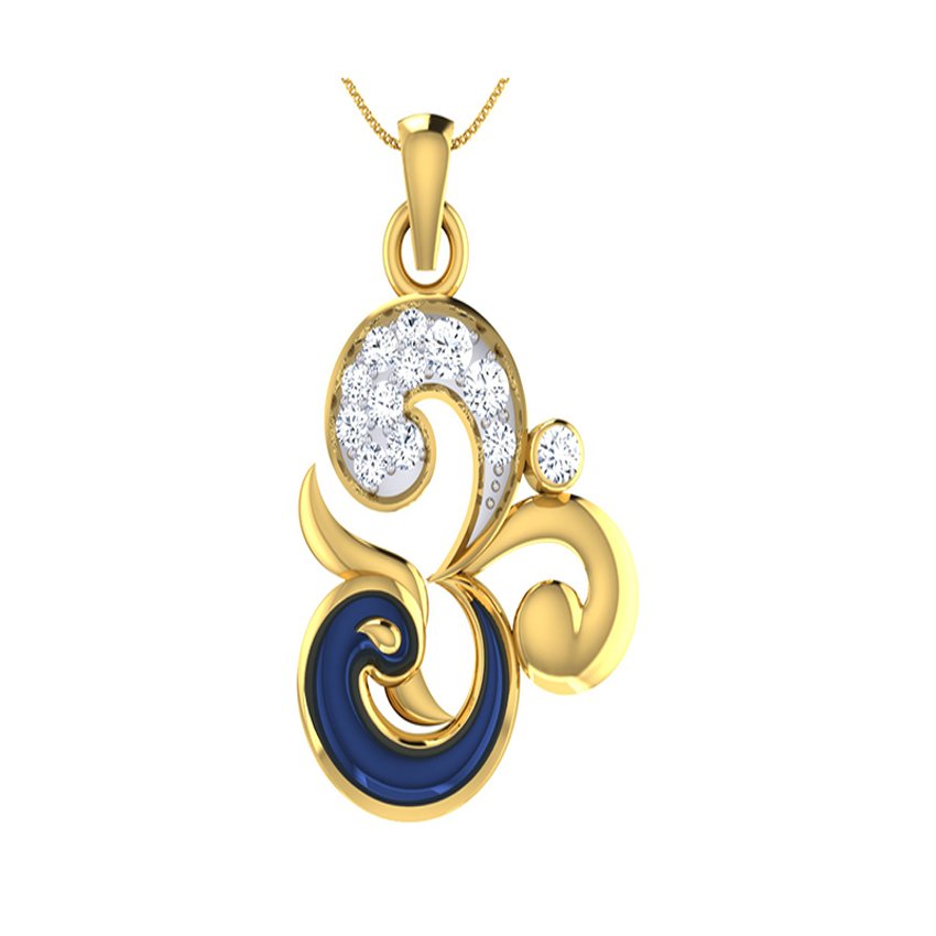 Luminous Om Diamond Pendant