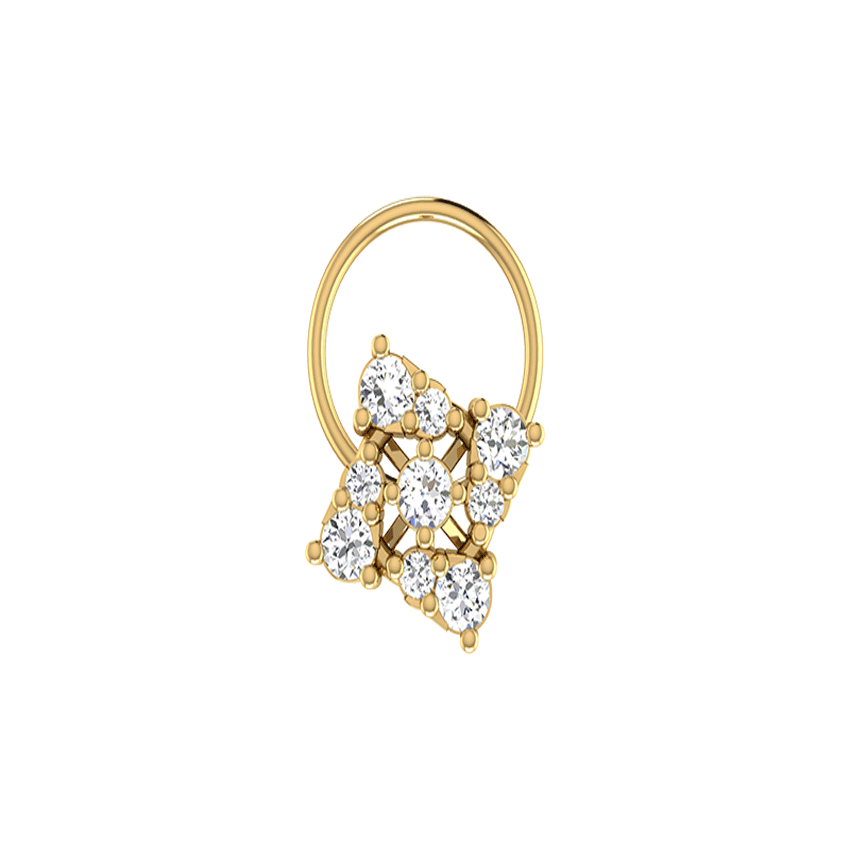 Golden Leaf Diamond Nosepins