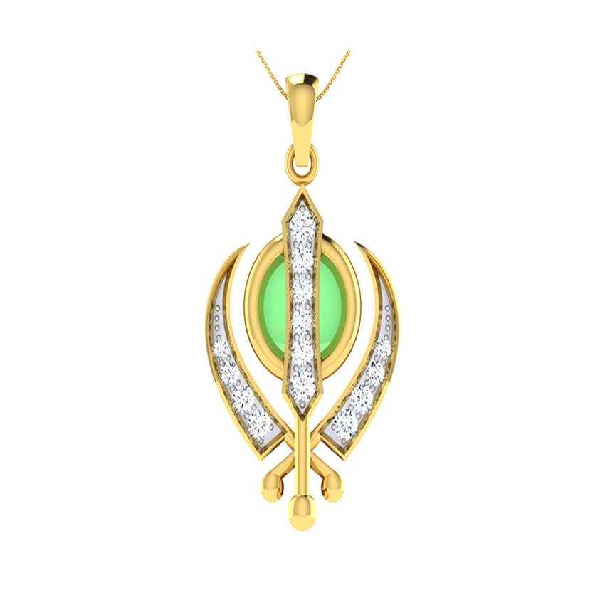 Diamond Khalsa Pendant