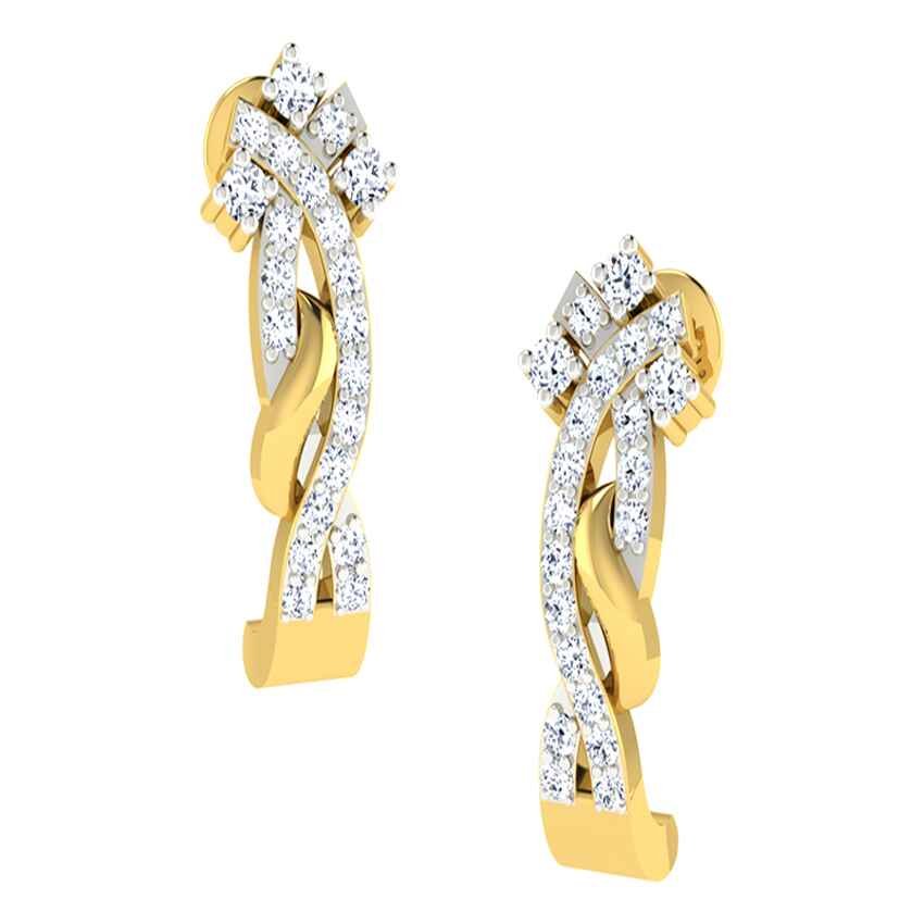 Diamond Graceful Hoop Earrings