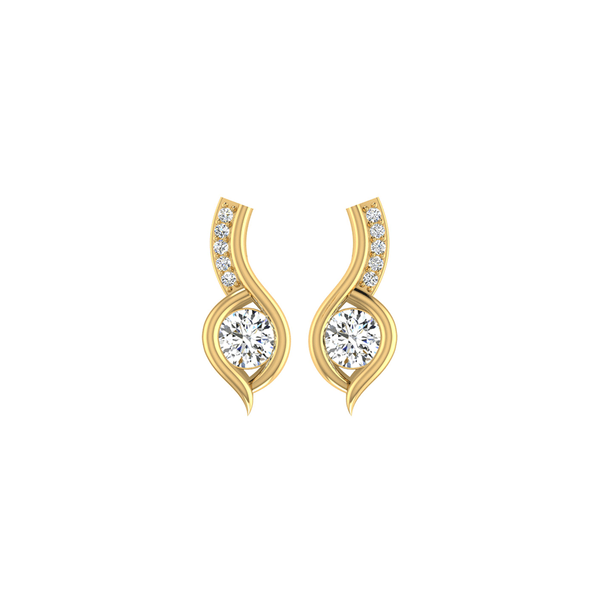 Lustrous Horizon Diamond Earrings