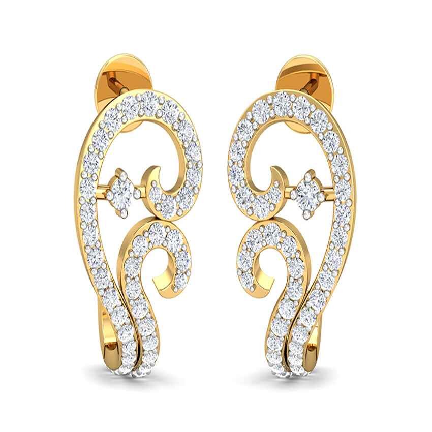 Diamond Lotus Earrings