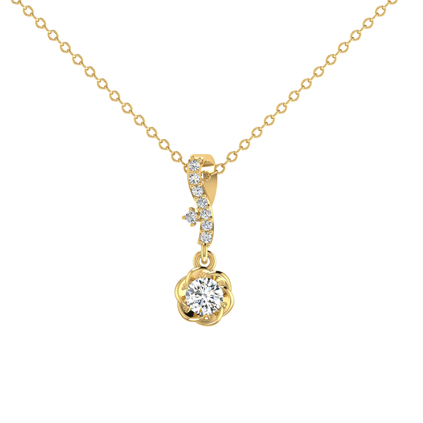 Sunset Veil Diamond Pendant