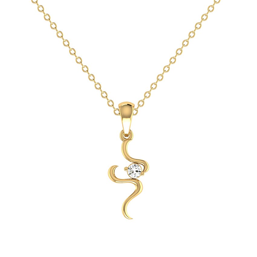 Amber Dust Diamond Pendant