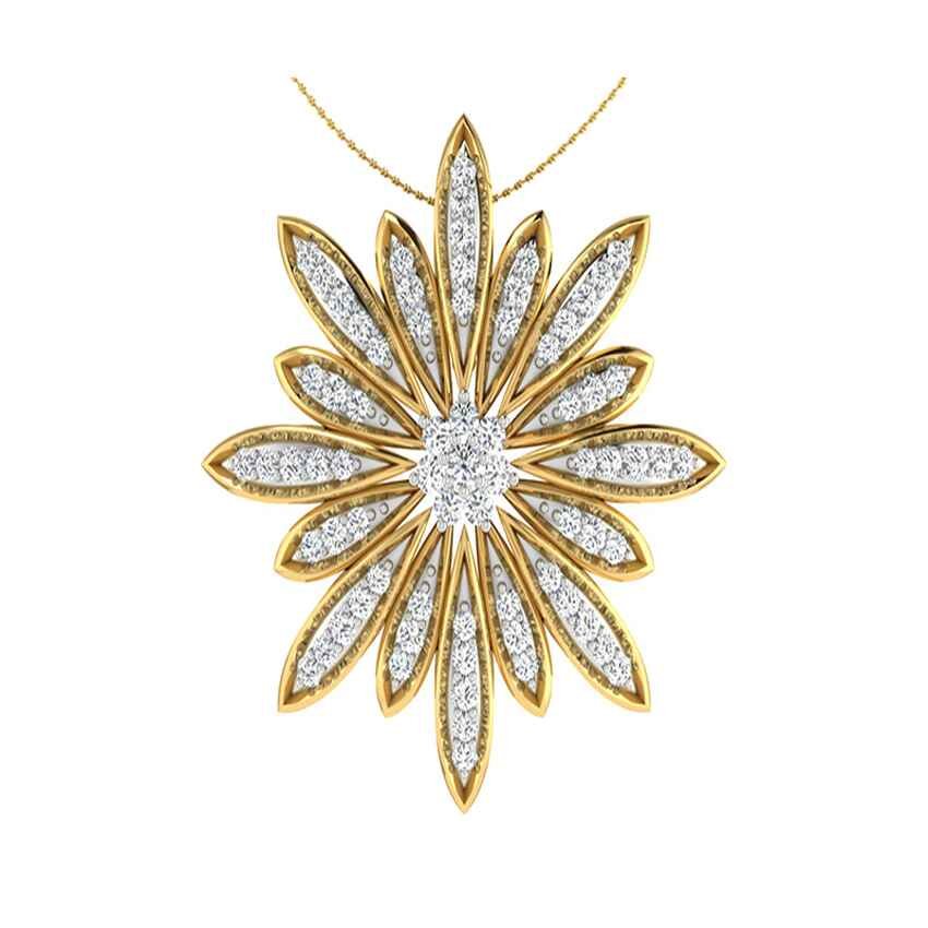 Lustrous Horizon Diamond Pendant