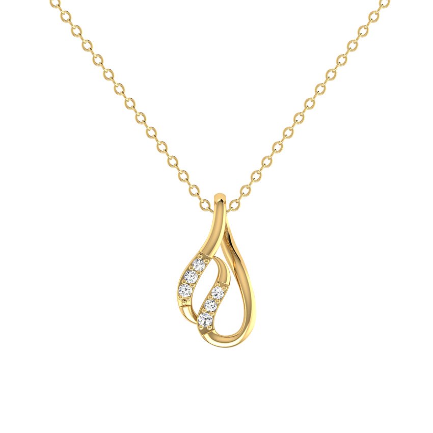 Opaline Flow Diamond Pendant