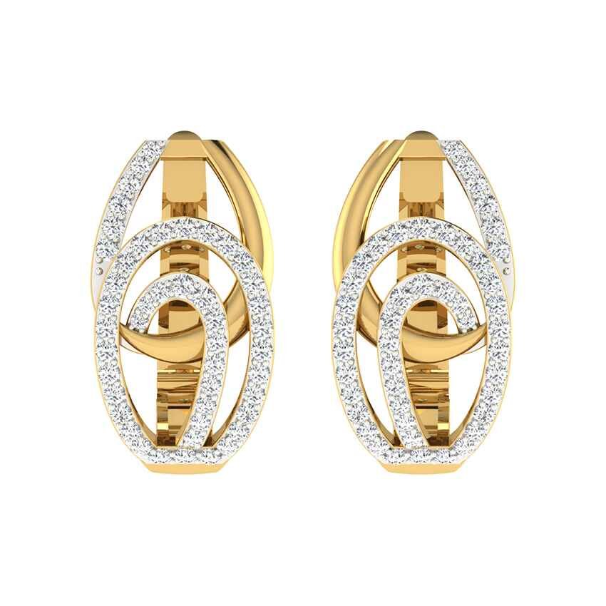 Enchanted Hoop Diamond Earrings Bali
