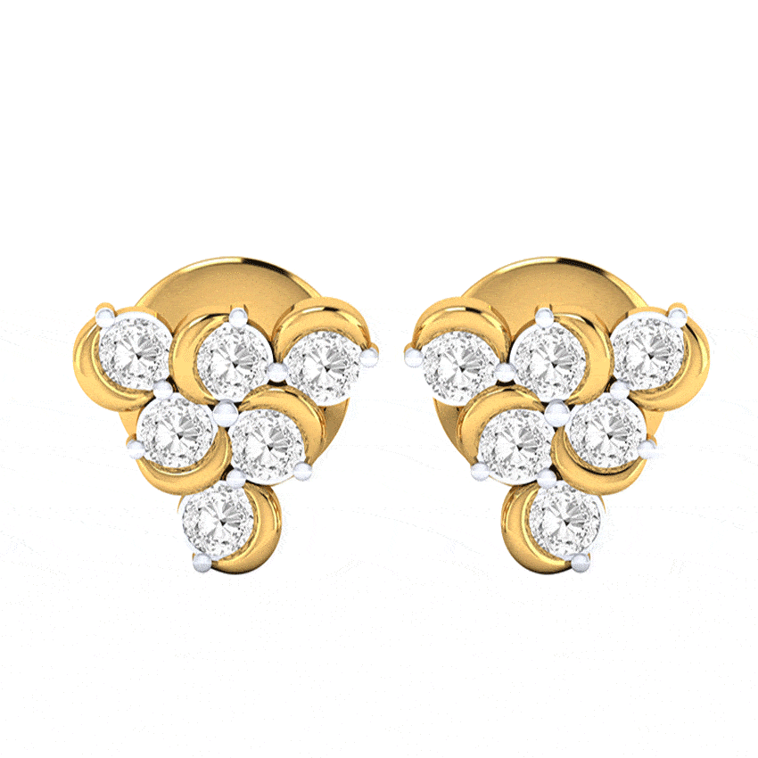 Amber Radiance Diamond Earrings Tops