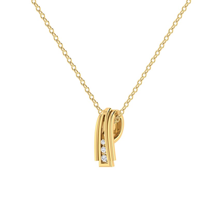 Golden Aura Diamond Pendant