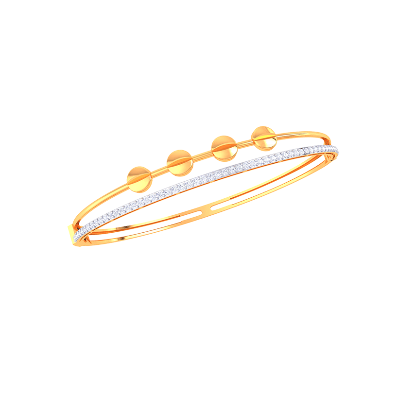 Crescent Halo Diamond Bracelets
