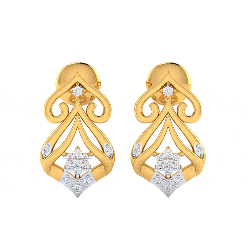 Rose  Elegance Diamond Earrings Tops