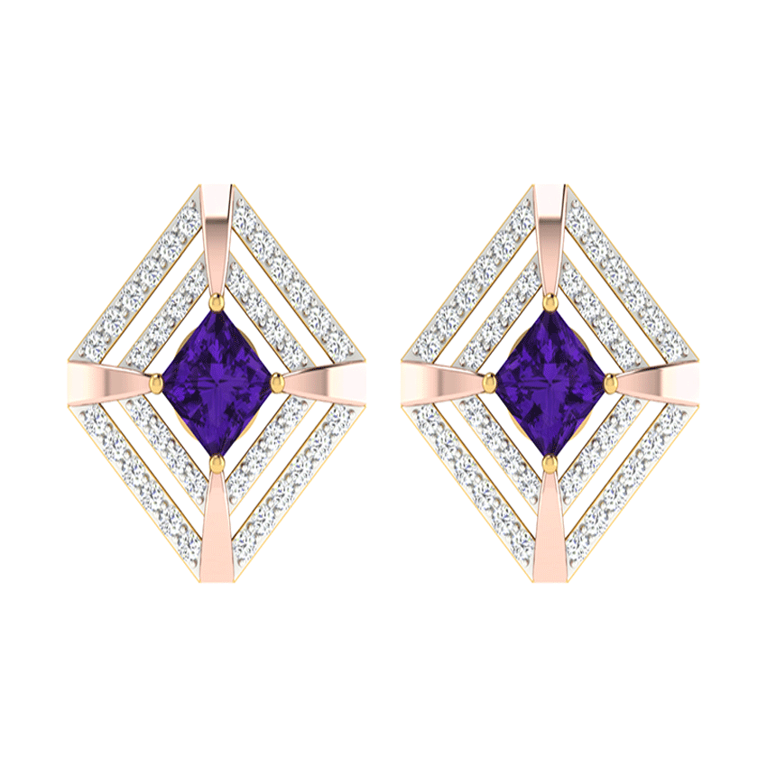 Sunbeam Crest Diamond Earrings