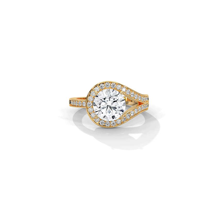 Drift Round Solitaire Diamond Ring