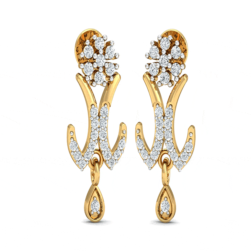 Gilded Fantasy Diamond Earrings