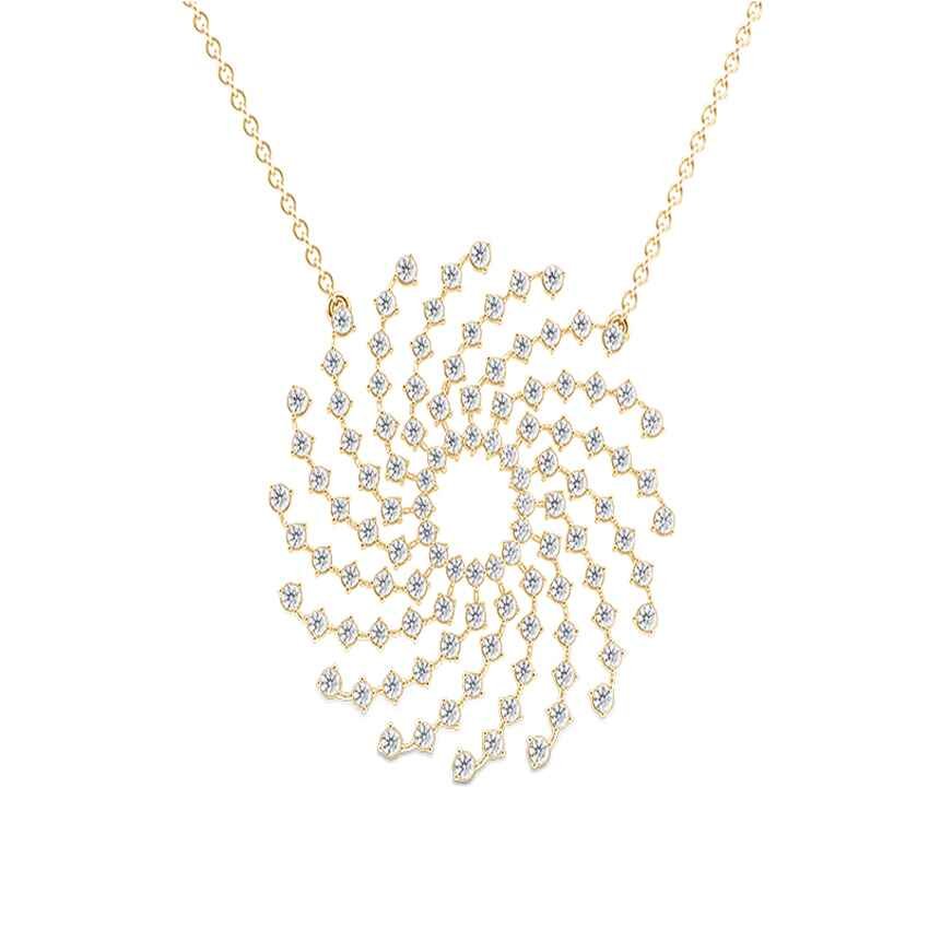 Luminous Crown Diamond Pendant