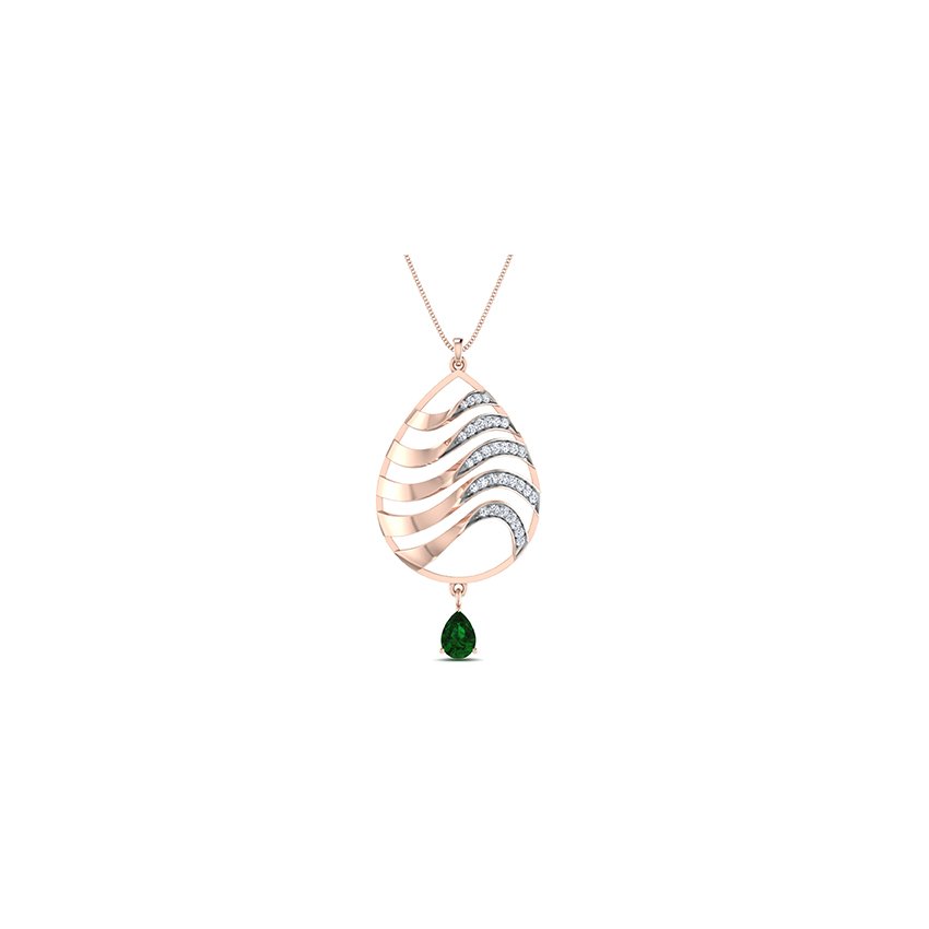 Gilded Glow Diamond Pendant