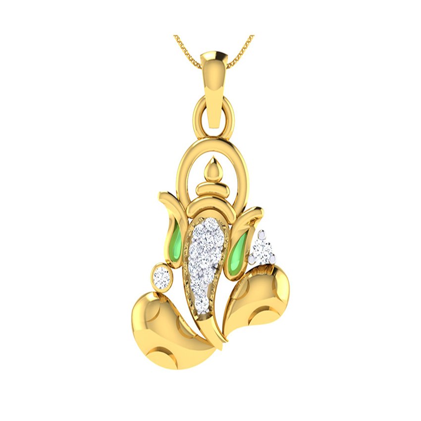 Divine Ganesh Diamond Pendant