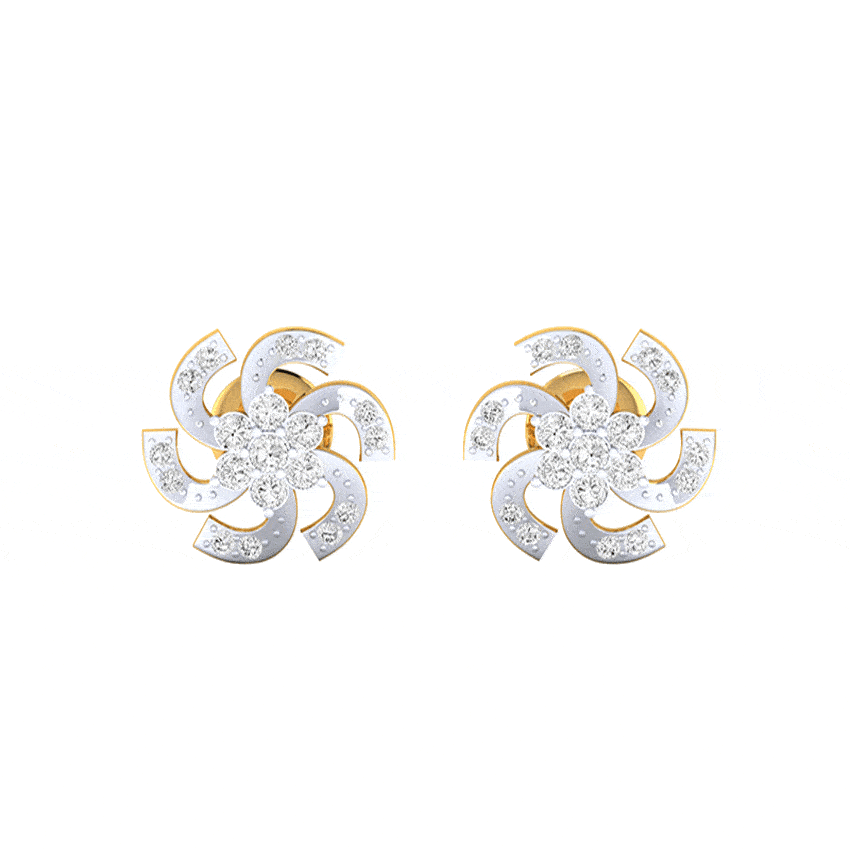 Golden Star Diamond Earrings Tops