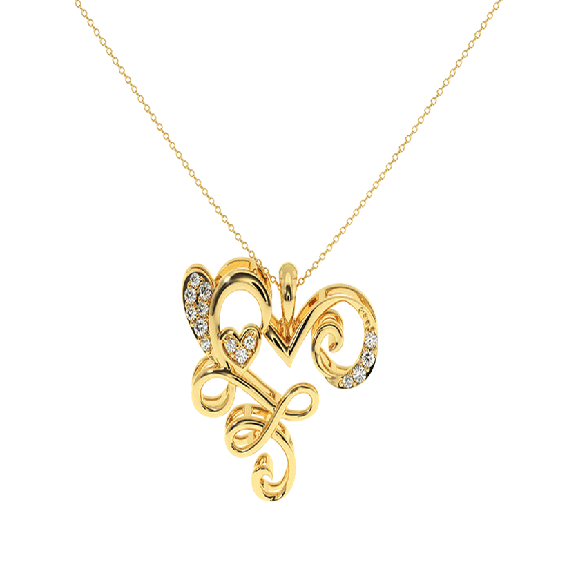 Luminous Heart Diamond Love Pendant