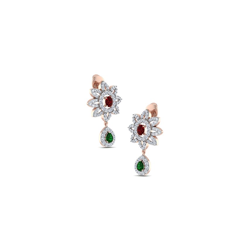 Golden Glitz Diamond Earrings