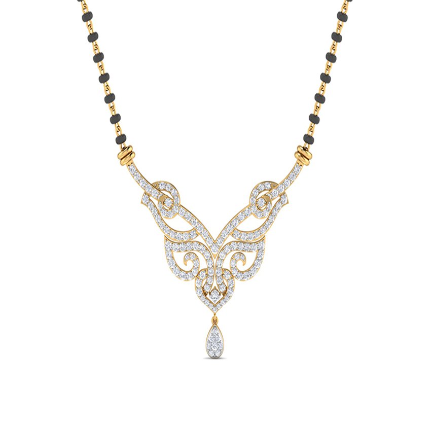 Delicate Glimmer Diamond Mangalsutra Set