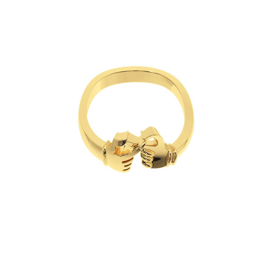 Golden Glow Diamond Love Ring
