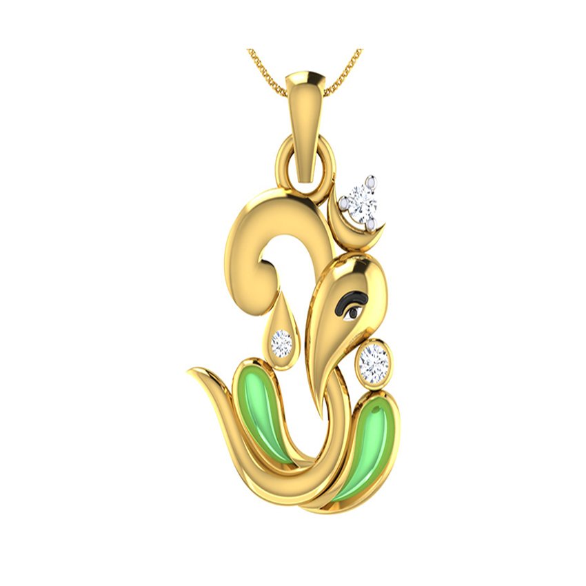OM Blessing Diamond Pendant