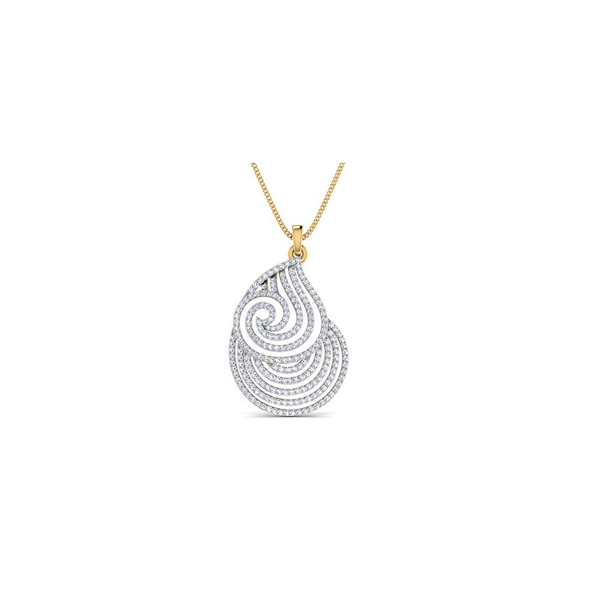Aurora Crest Diamond Pendant Set