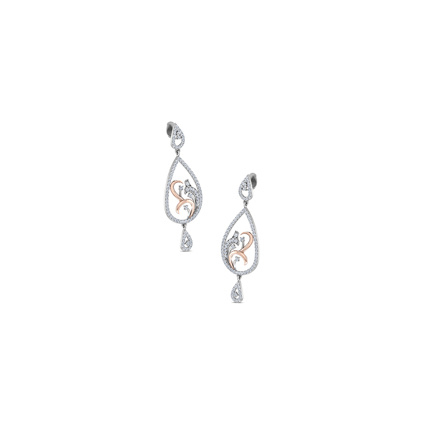 Golden Beam Diamond Earrings