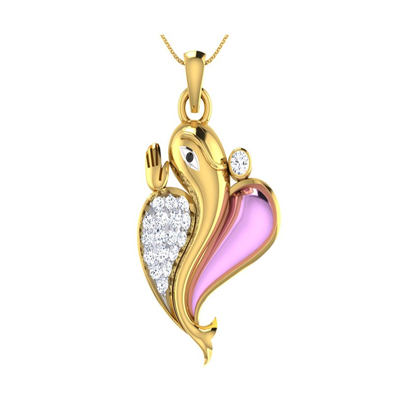 Everlasting Ganesh Diamond Pendant