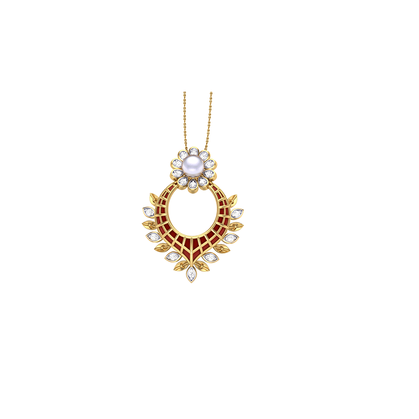 Garnet Gleam Diamond Pendant