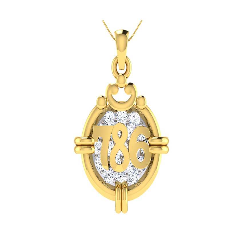 Diamond 786 Blessing Pendant