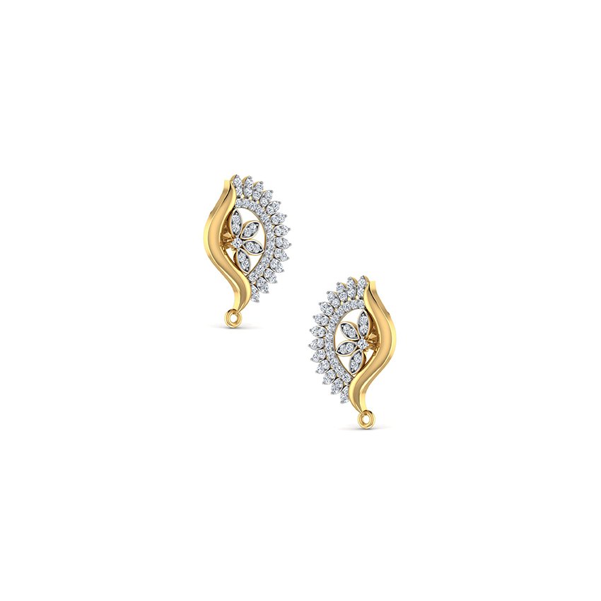 Sunbeam Crest Diamond Earrings