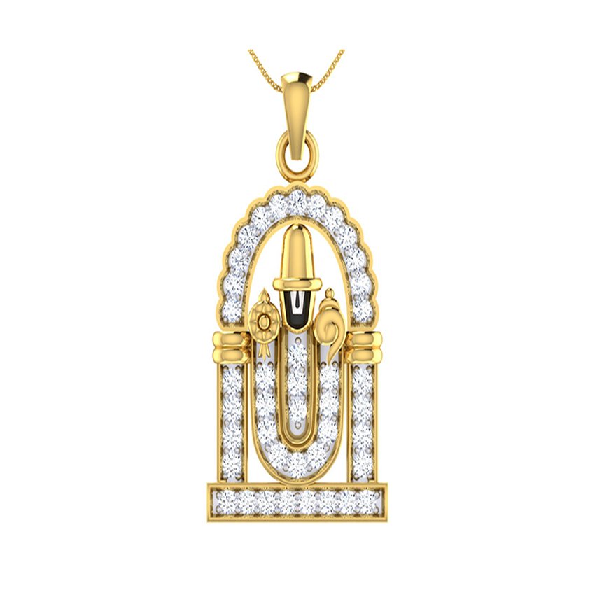 Diamond Balaji Pendant of Faith
