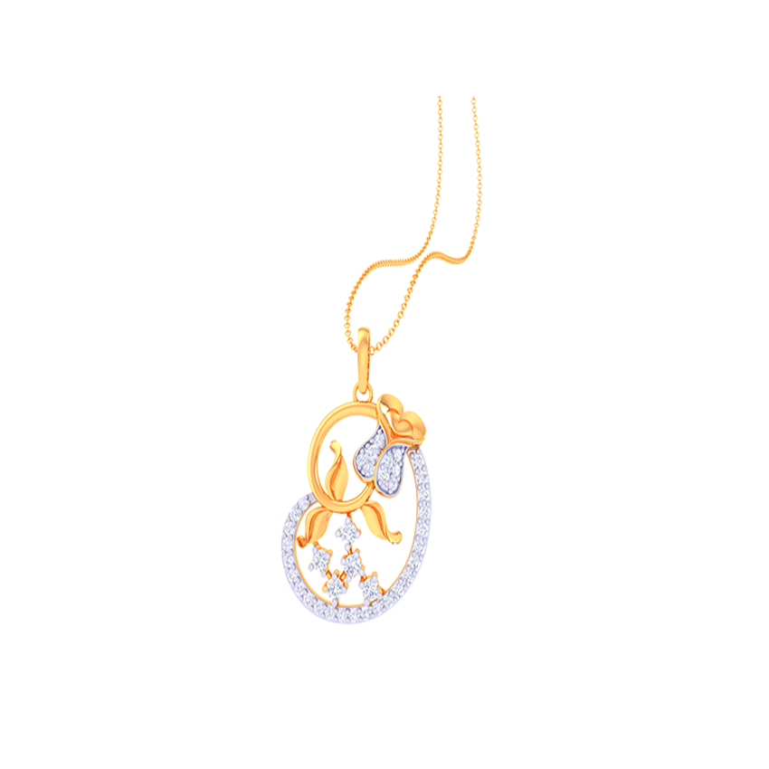 Diamond Velvet Ray Pendant