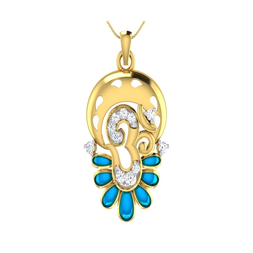 Majestic Om Diamond Pendant