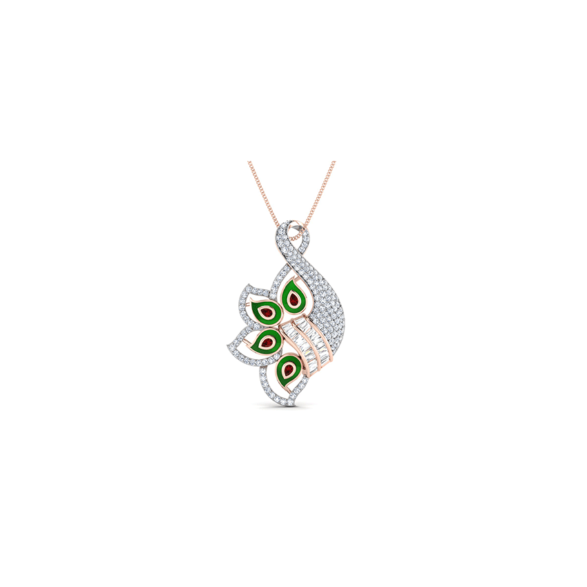 Golden Flicker Diamond Pendant