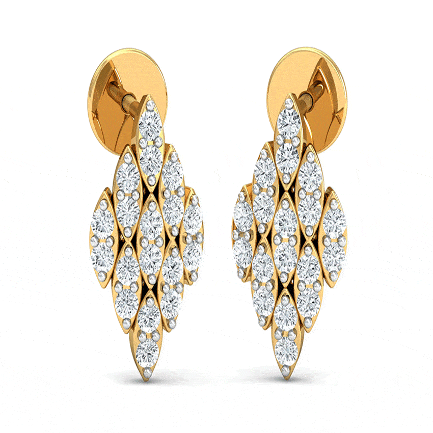 Linear Glitz Diamond Earrings