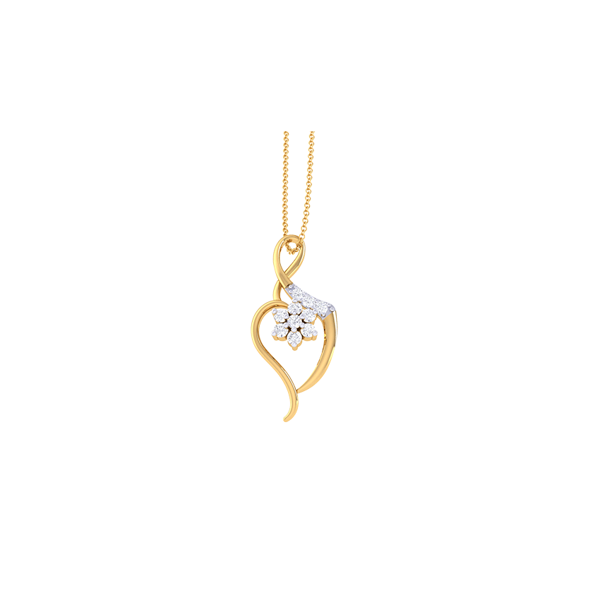 Carnelian Glow Diamond Pendant